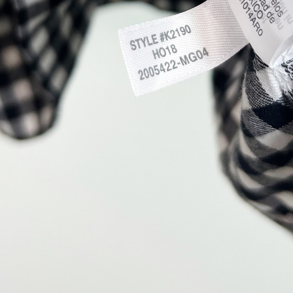 NWT J. Crew Factory Flannel Gingham Bow Back Ruffle Hem Dress - Picture 8 of 8